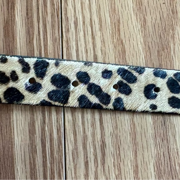 J. Crew ANIMAL PRINT LEATHER BELT size XL. Leopard print. - Picture 5 of 10